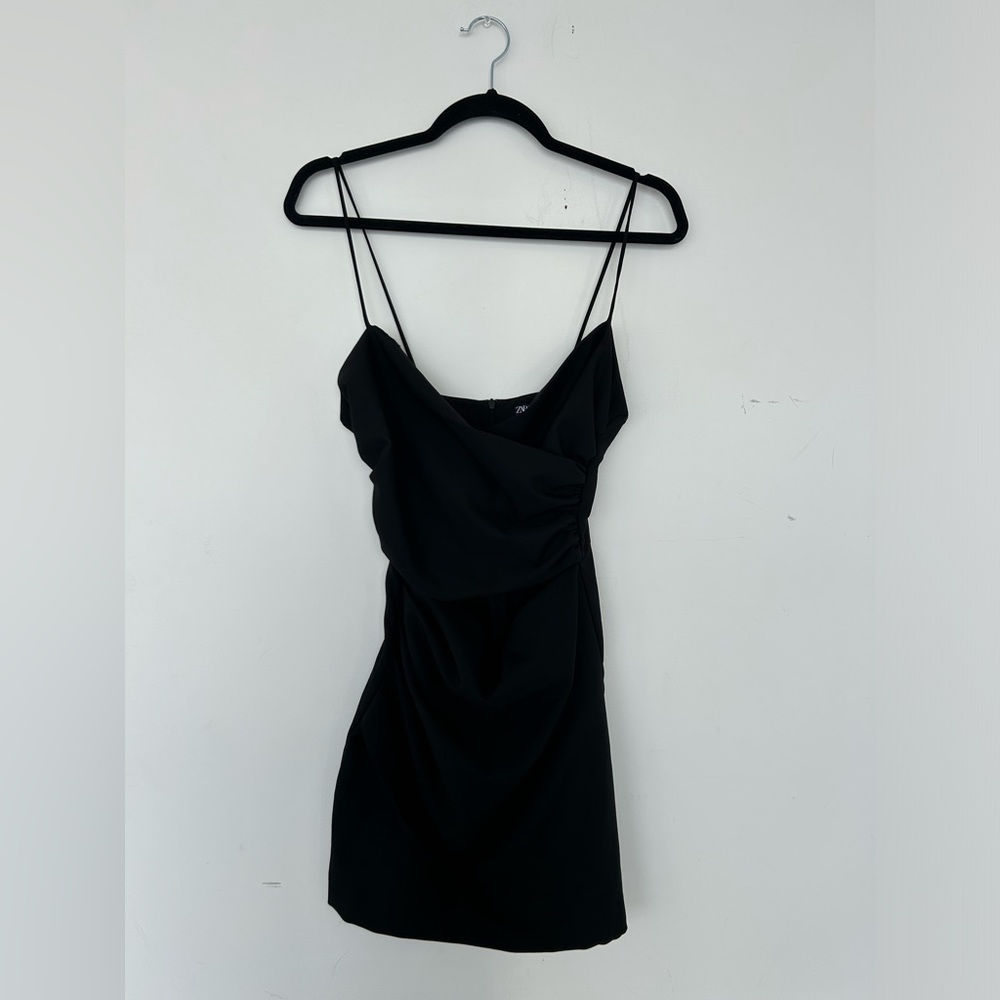 Black strap mini Zara dress